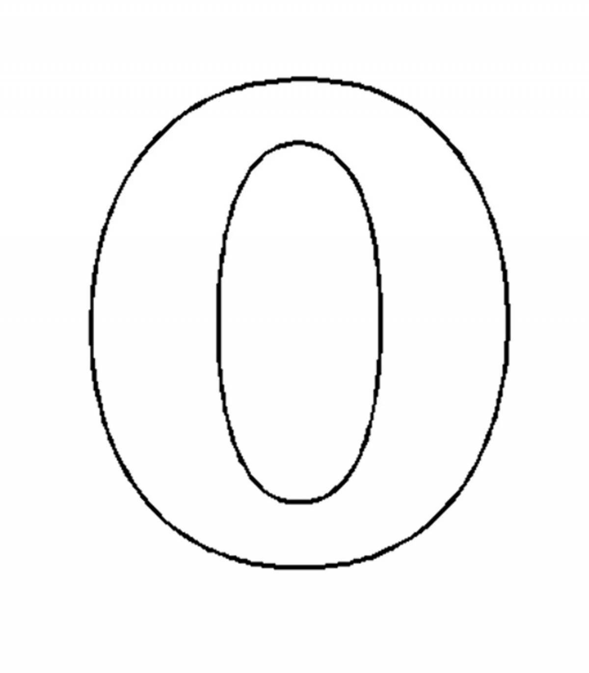 Bright coloring page zero