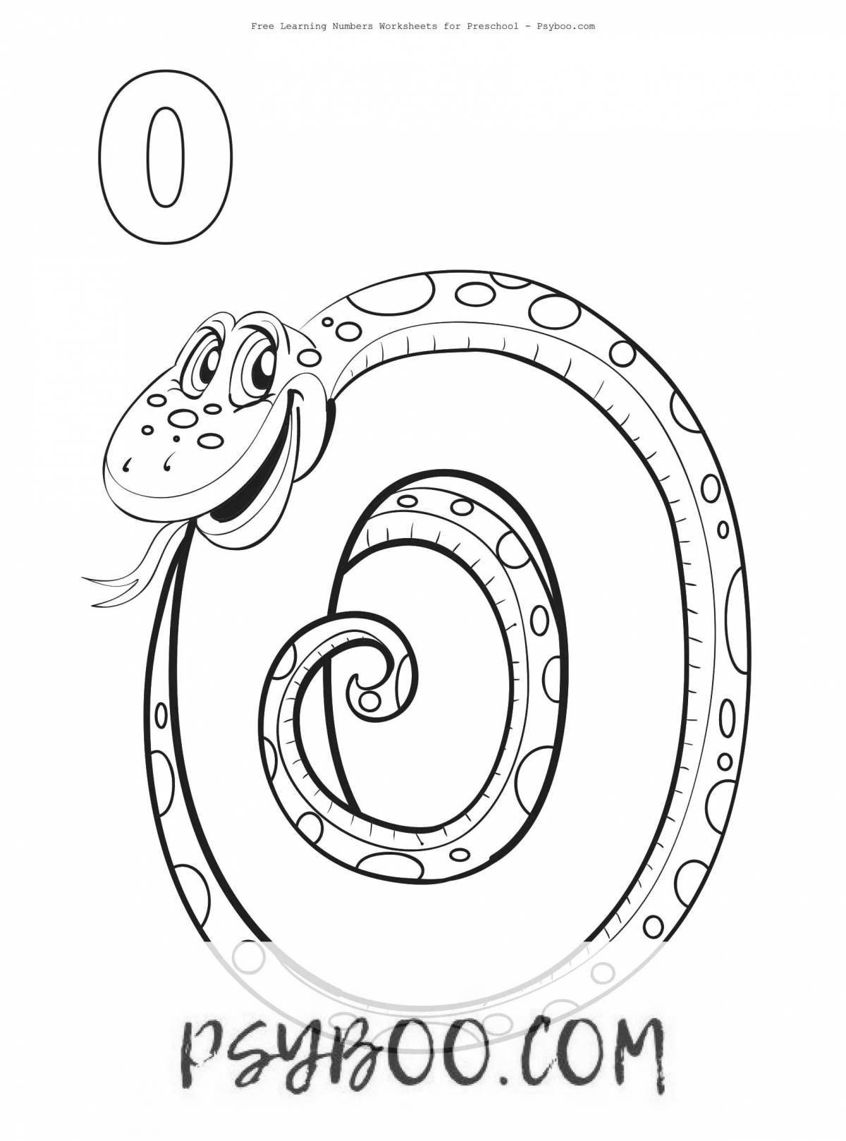 Luminous coloring page zero