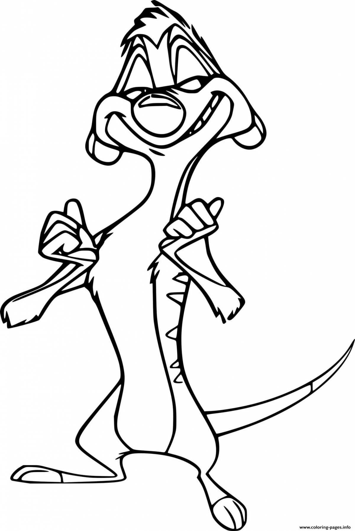 Glorious timon coloring page