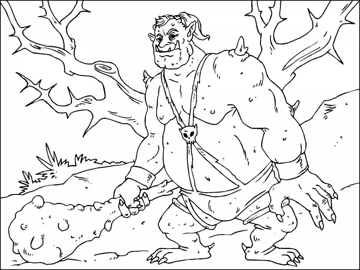 Glorious cannibal coloring page