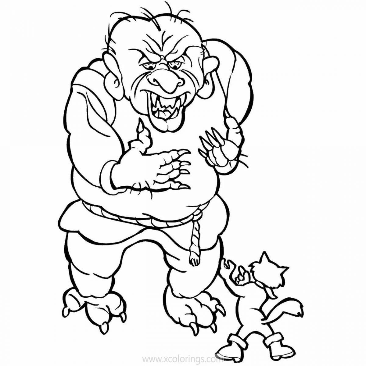 Glitter cannibal coloring page