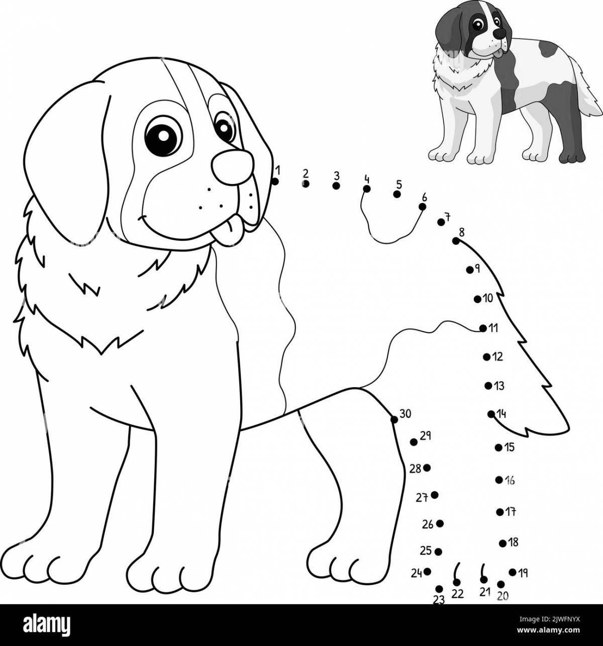Photo Majestic St. Bernard coloring page