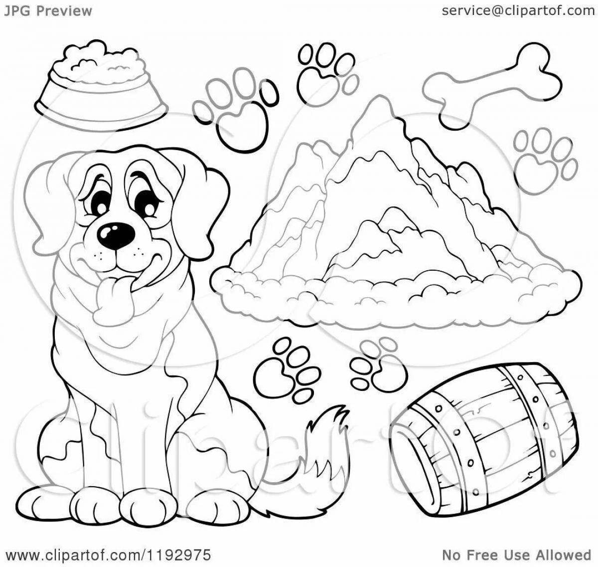 Great St. Bernard coloring page