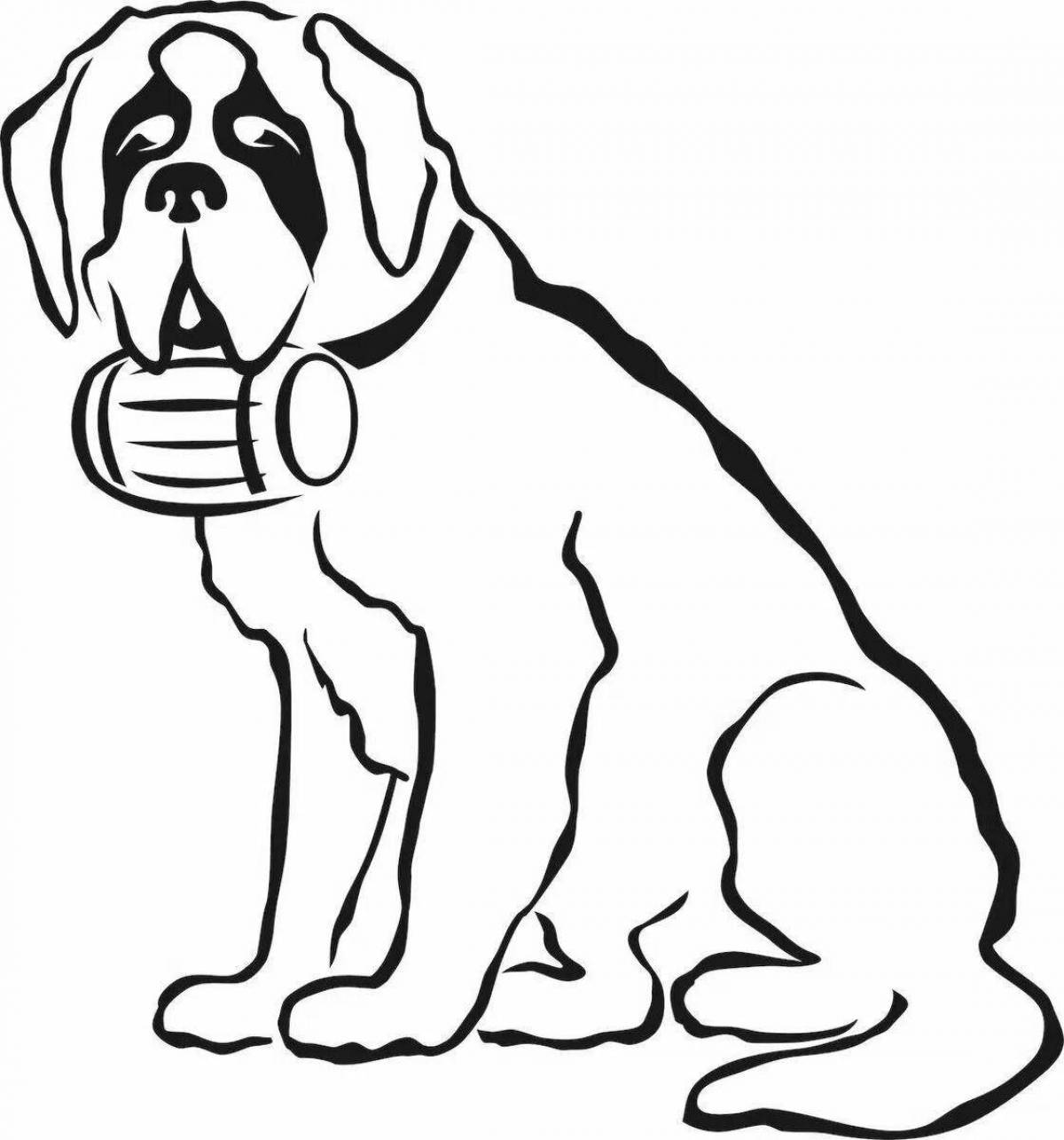 Photo Soft Bernard coloring page
