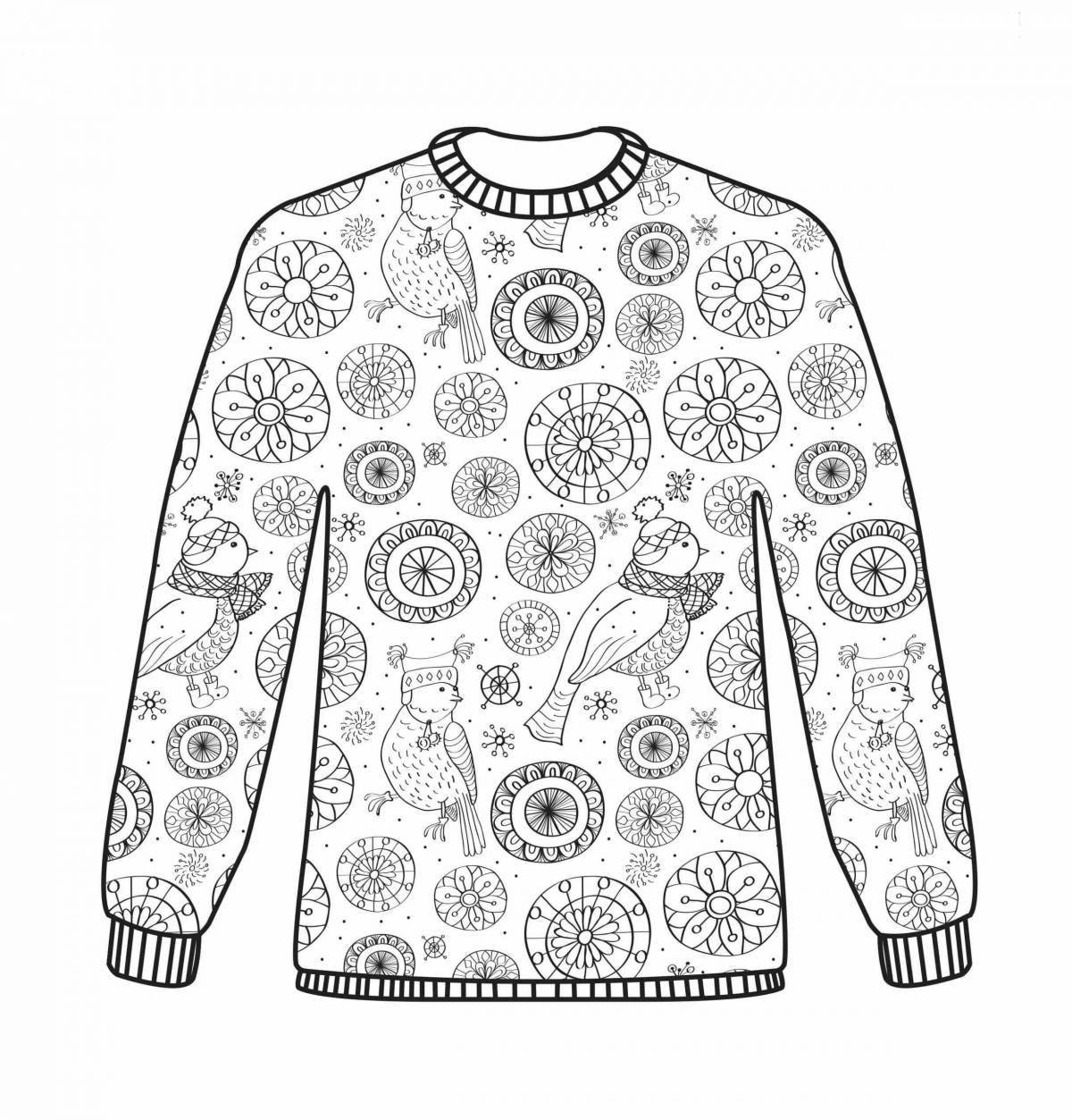 Coloring page with funny jumper