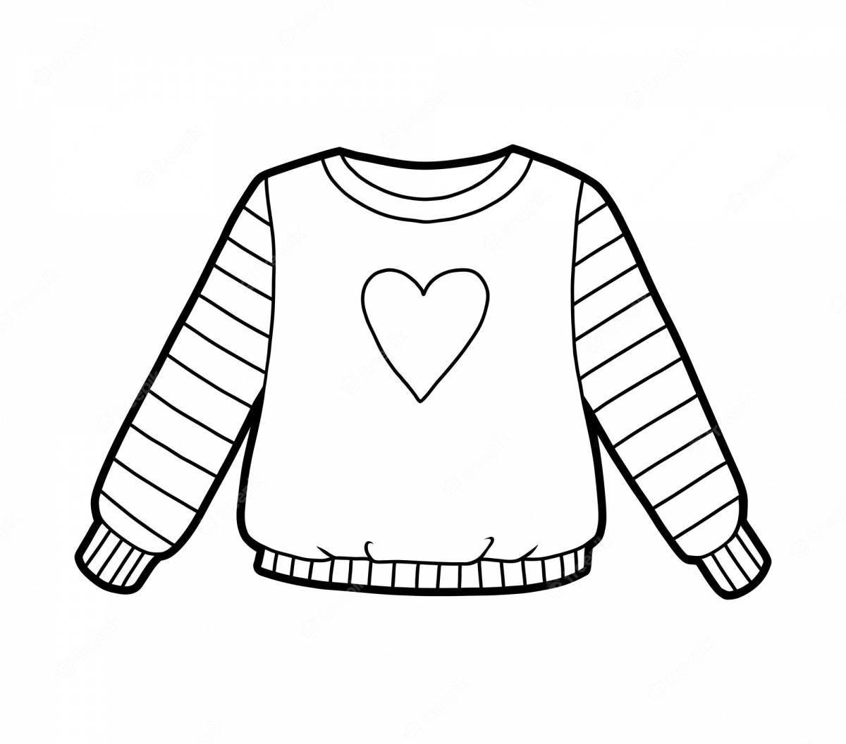 Glowing jumper coloring page