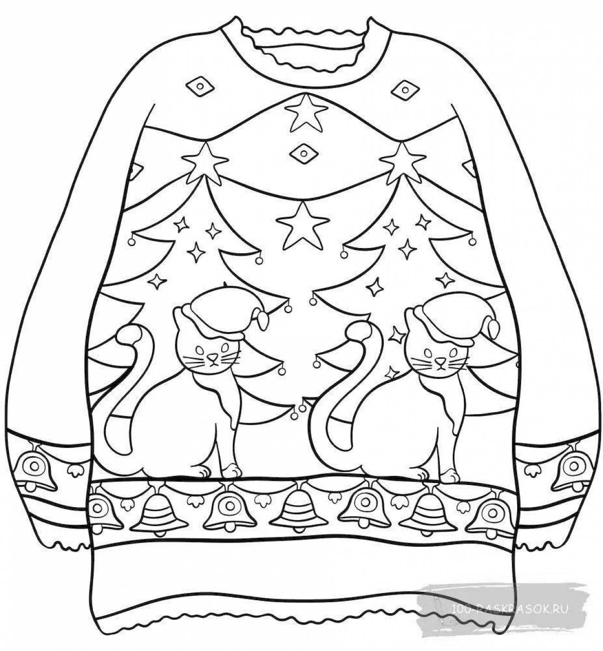 Glamorous jumper coloring page