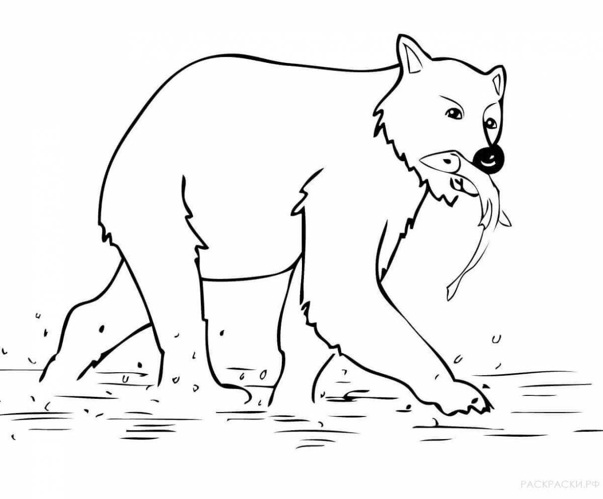 Gorgeous grizzly coloring page
