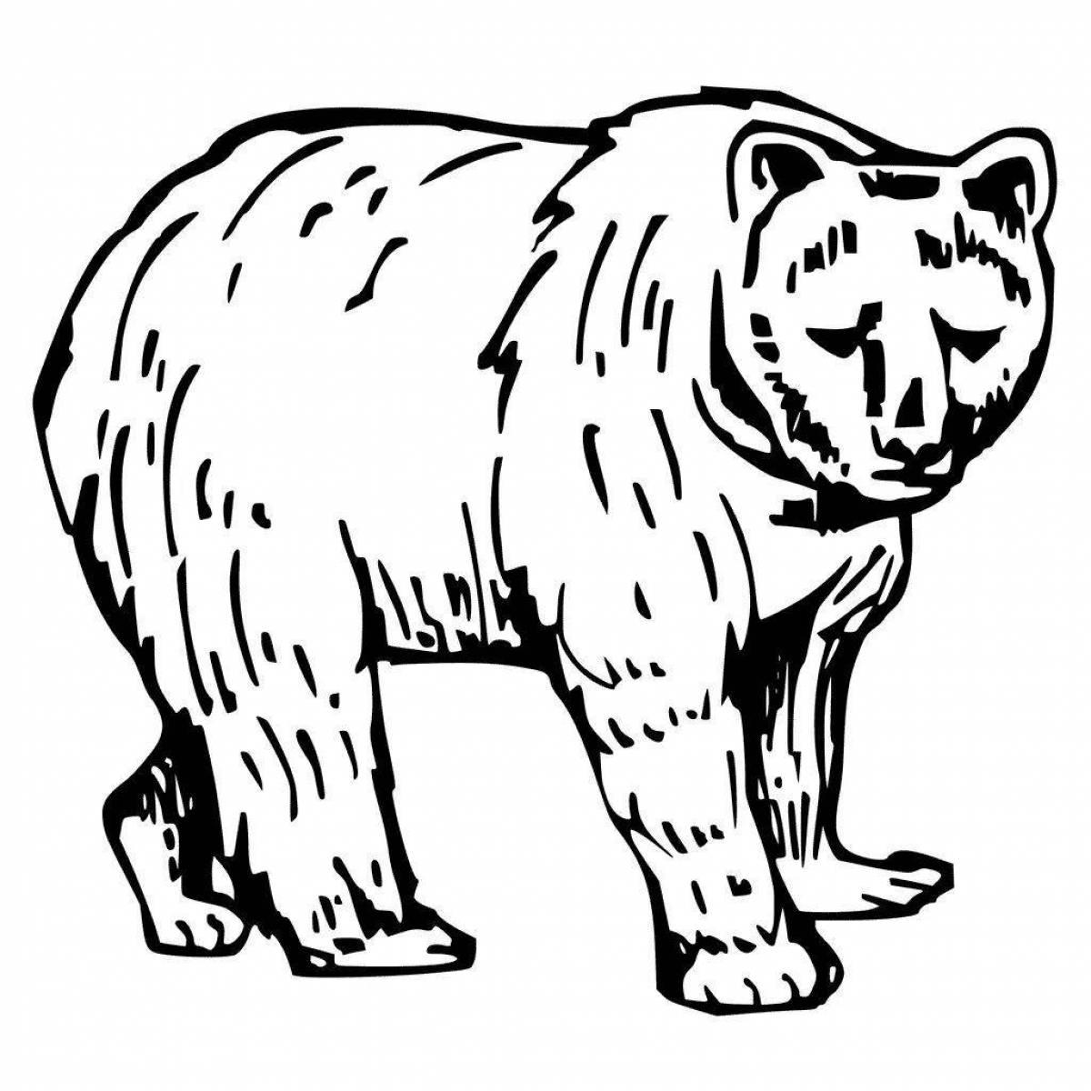 Grand grizzly coloring page