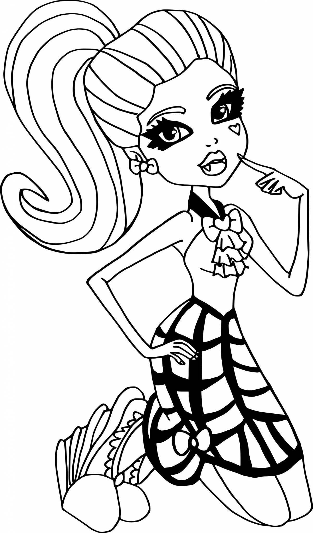 Draculaura style coloring book