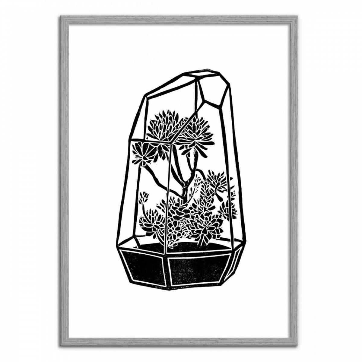 Glowing terrarium coloring page