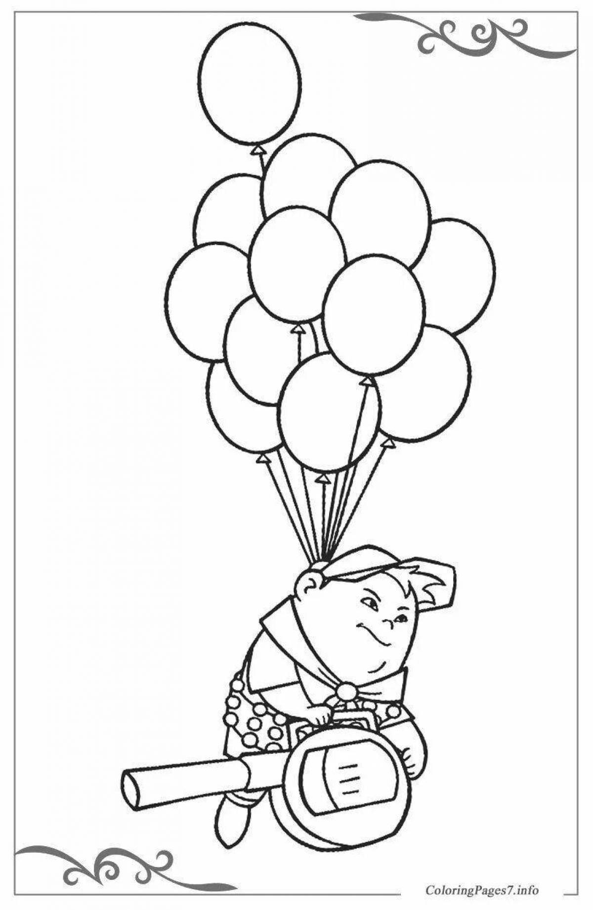 Bright coloring page up
