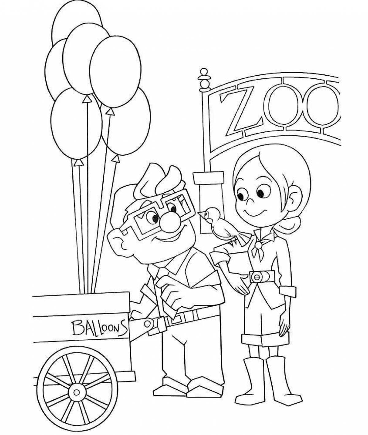 Fun coloring page up