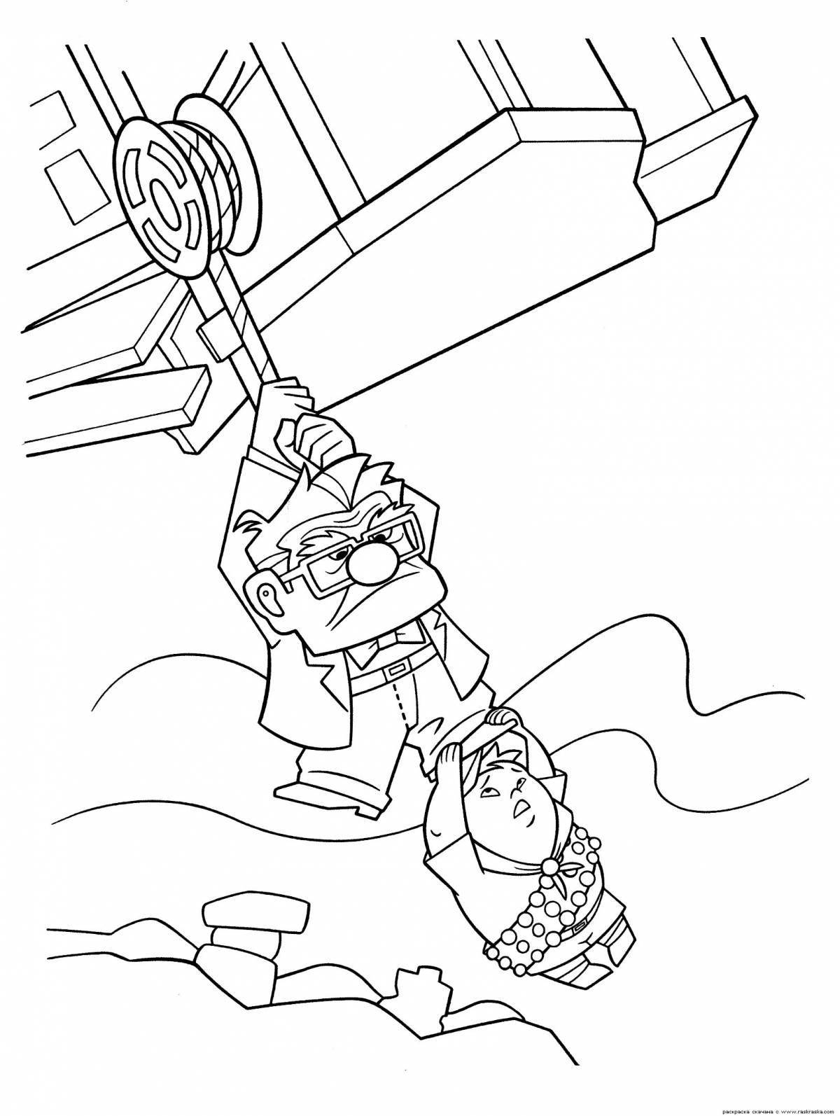 Charming coloring page up