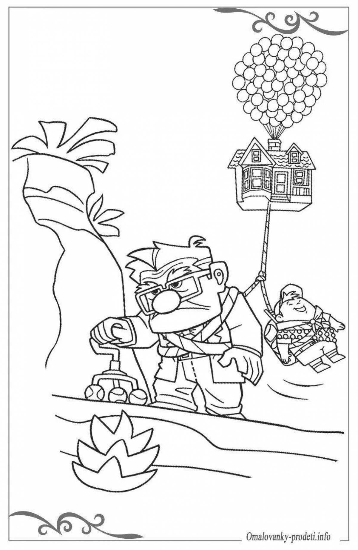 Sparkling coloring page up
