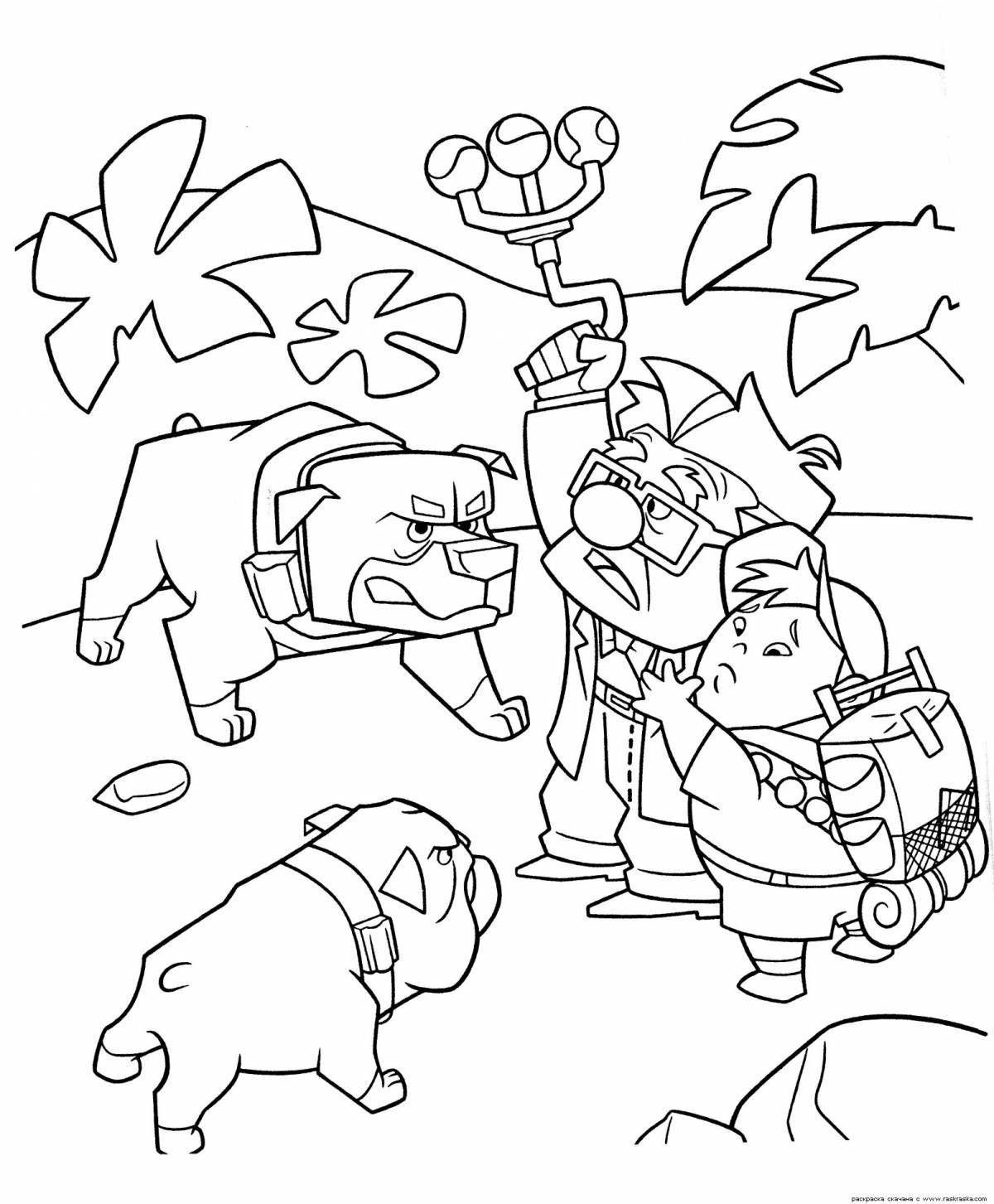 Animated coloring page up