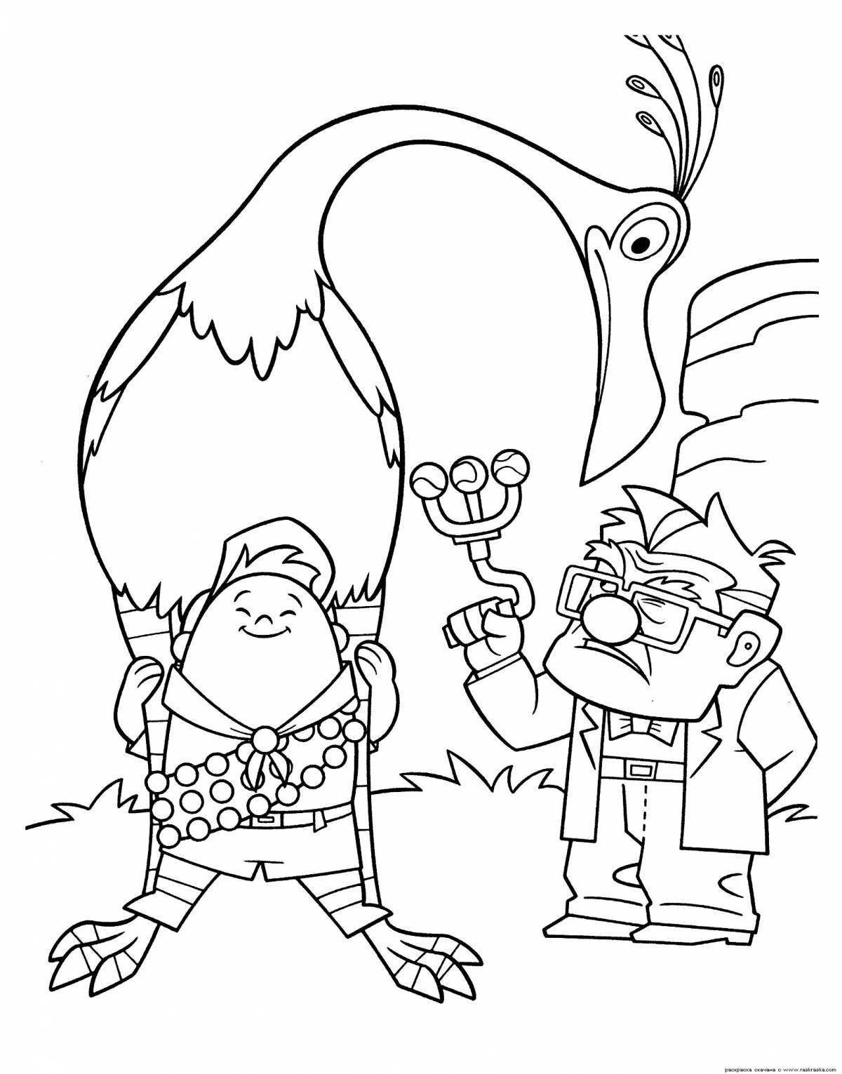 Attractive coloring page up