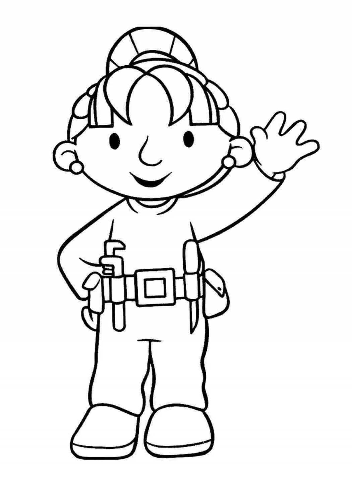 Energetic coloring artist