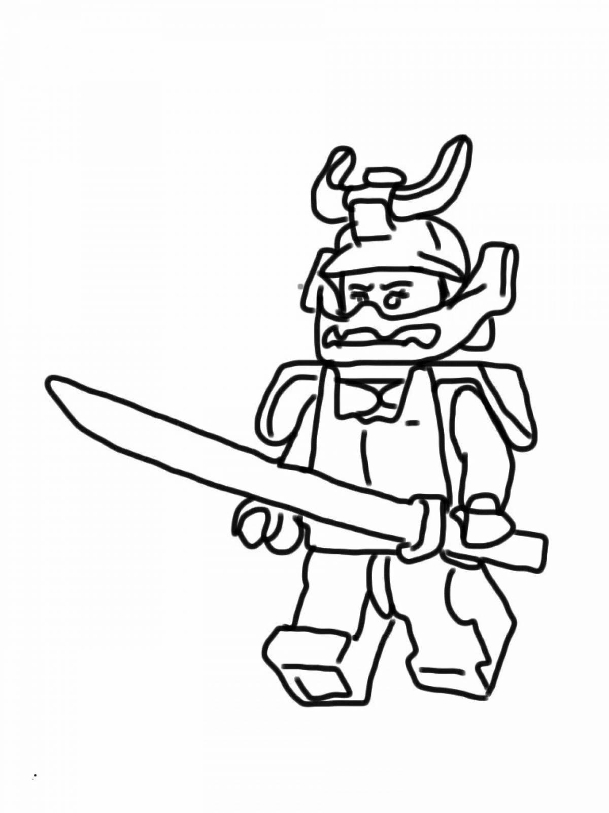 Colorful garmadon coloring page