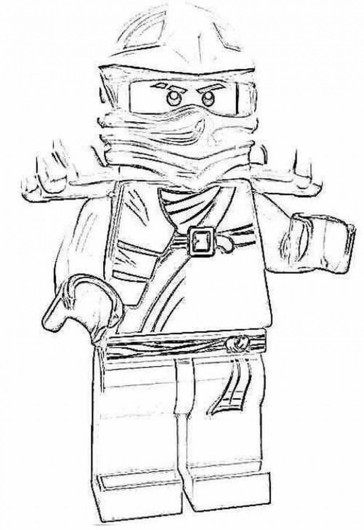 Coloring book brave garmadon