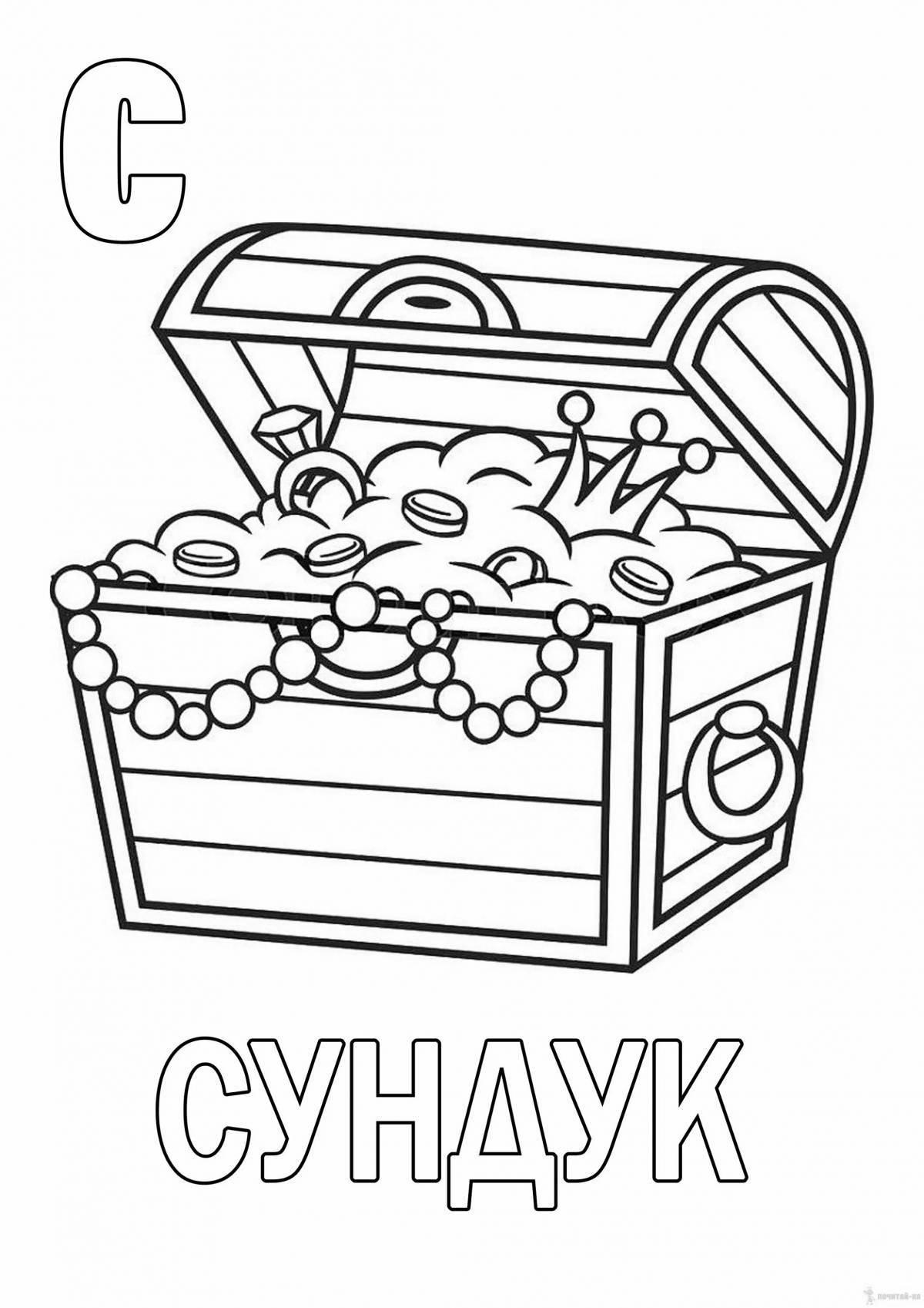 Radiant coloring page hidden treasures