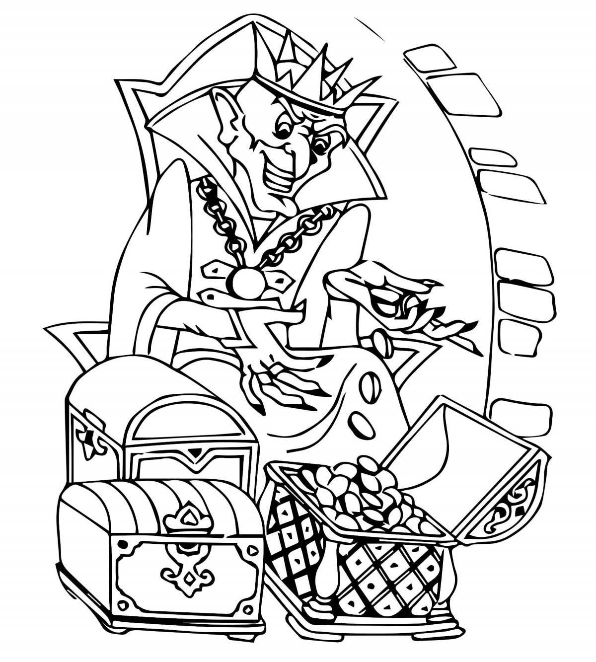 Tempting hidden treasure coloring book