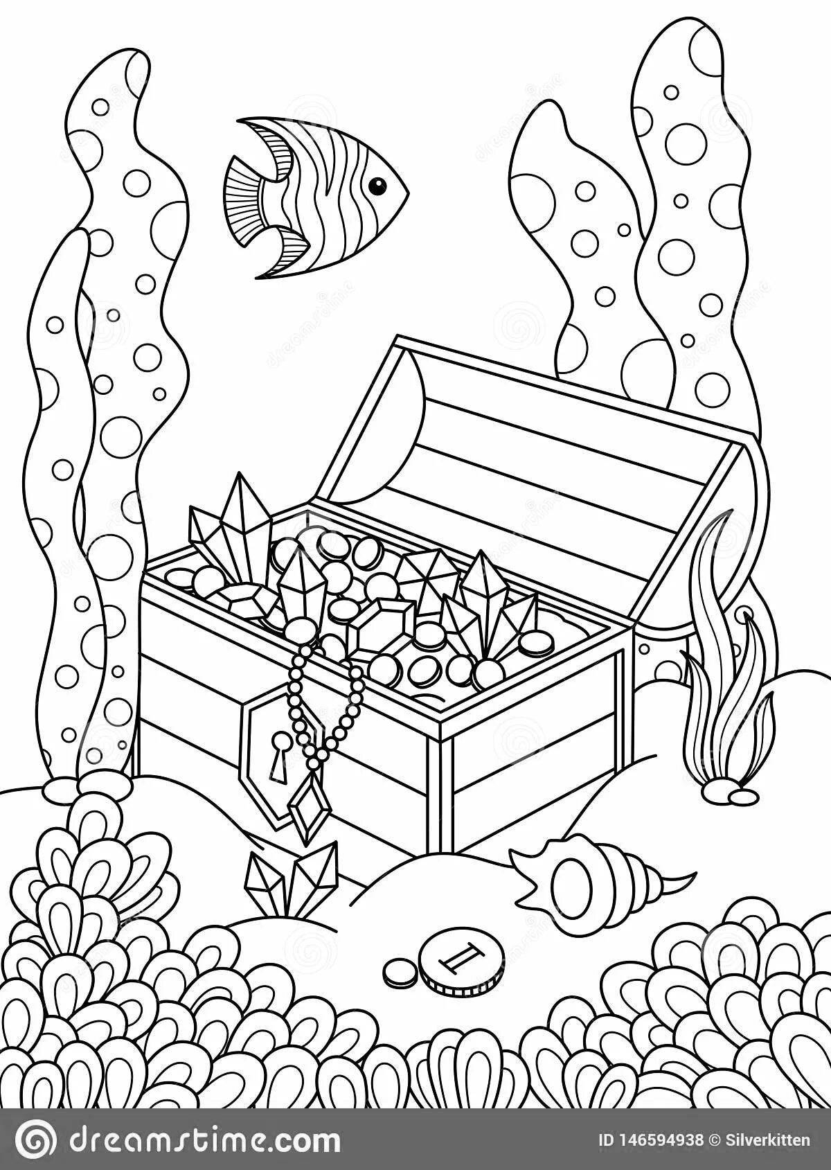 Fun coloring hidden treasures