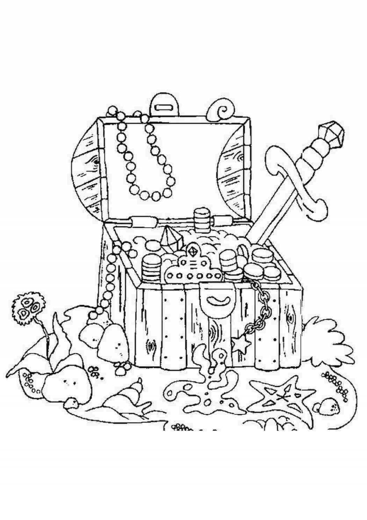 Luxury coloring hidden treasures