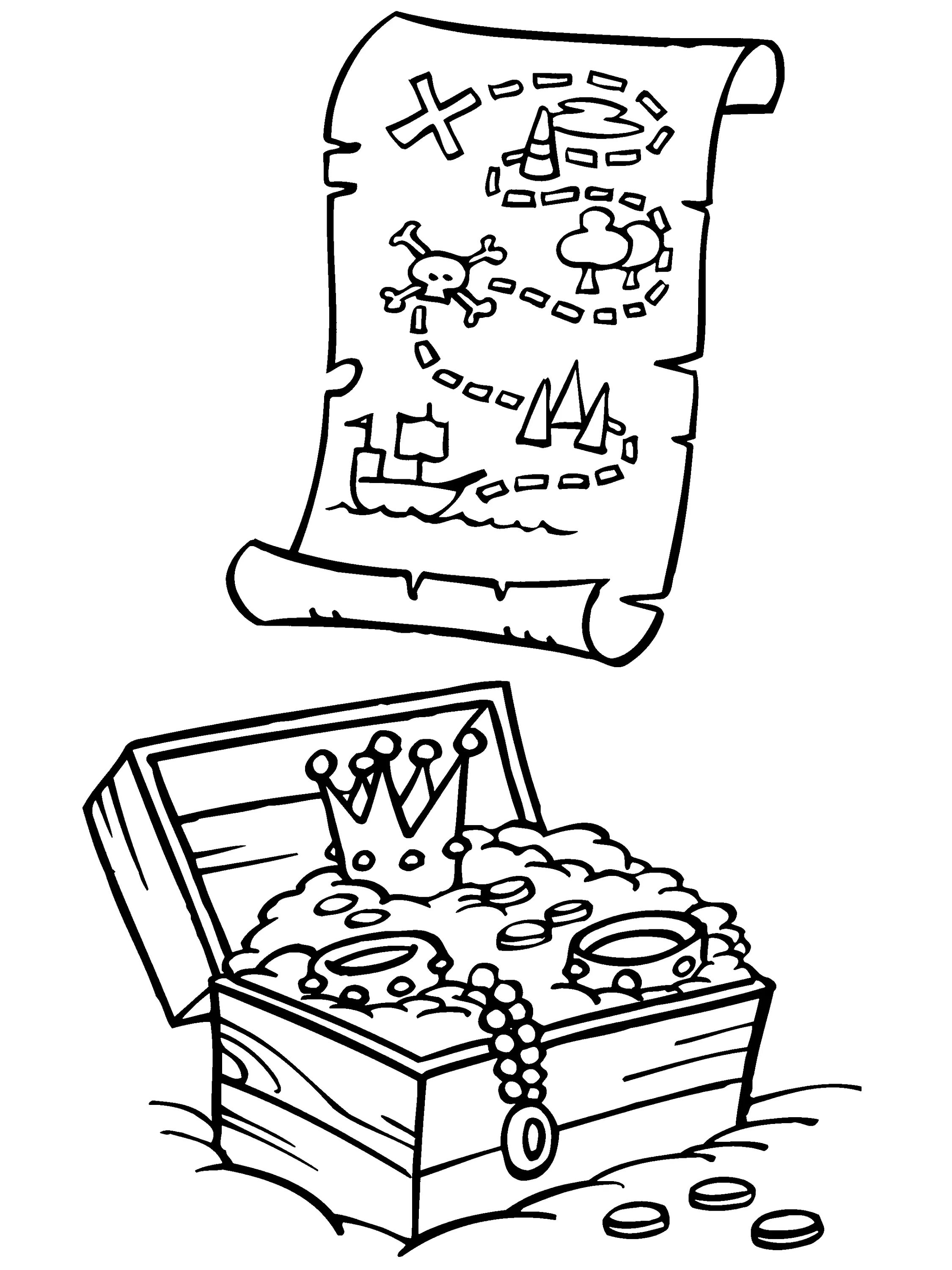 Bright coloring hidden treasures