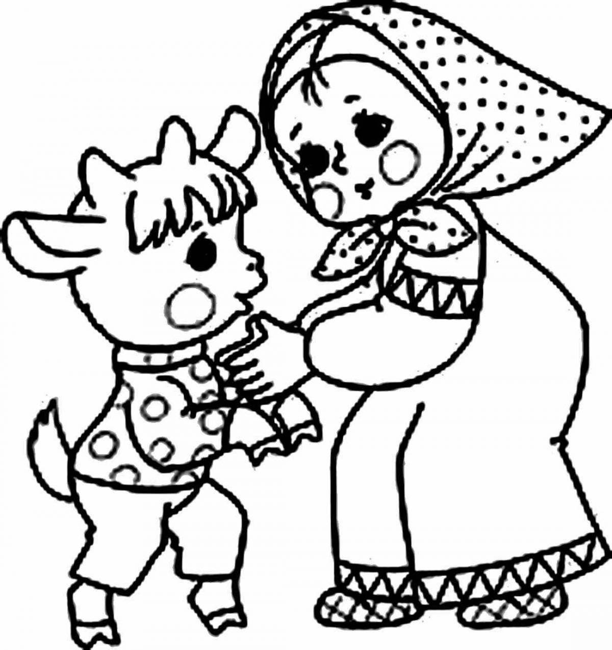 Coloring book playful alenushka