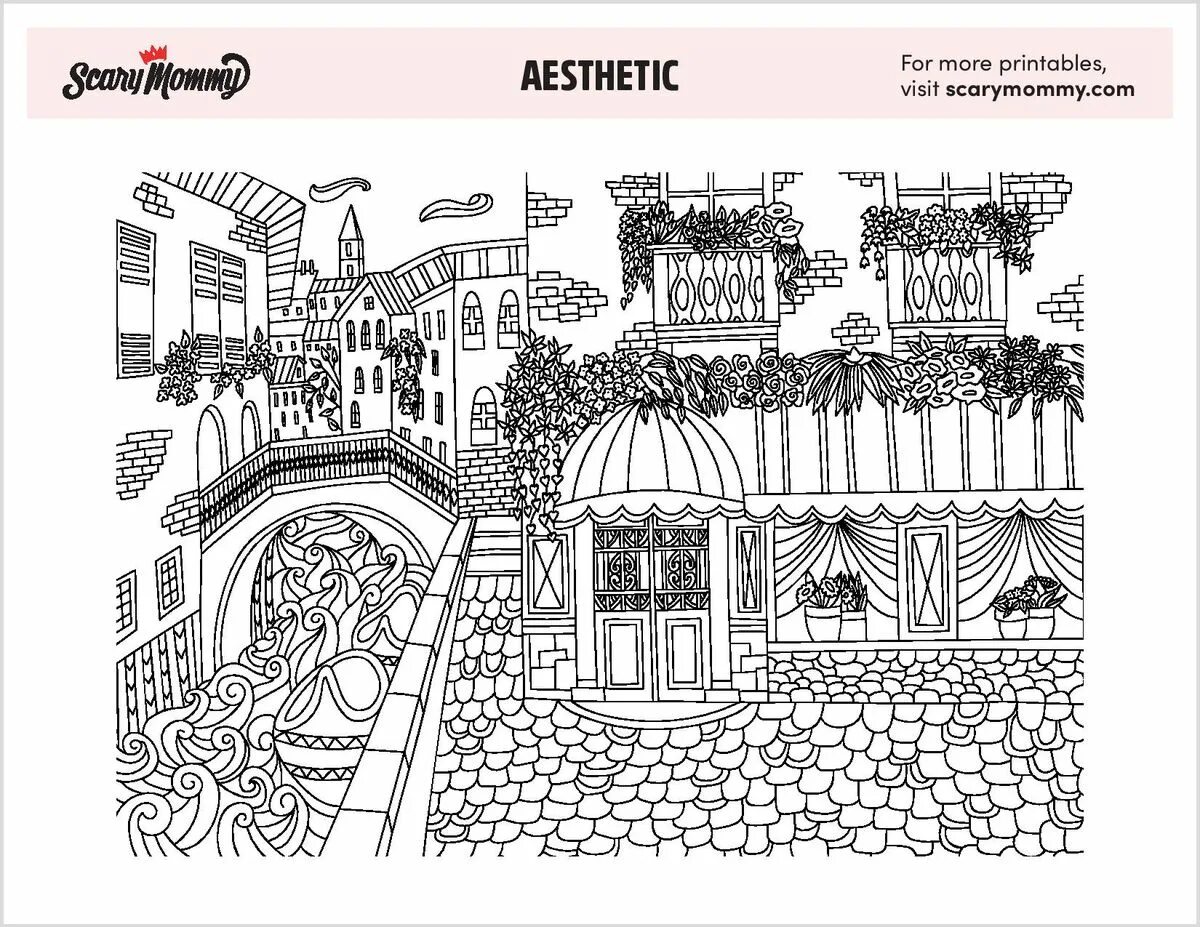 Dreamcore coloring page - breathtaking