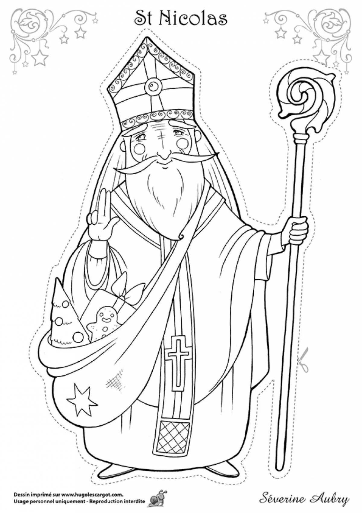 Coloring page luminous nikolai