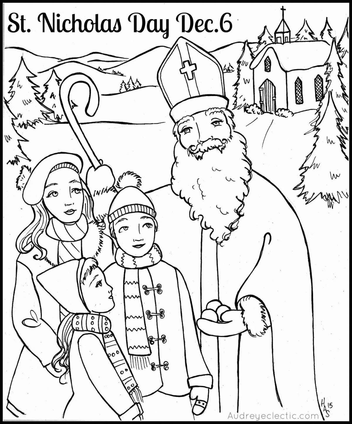 Exciting nikolay coloring book