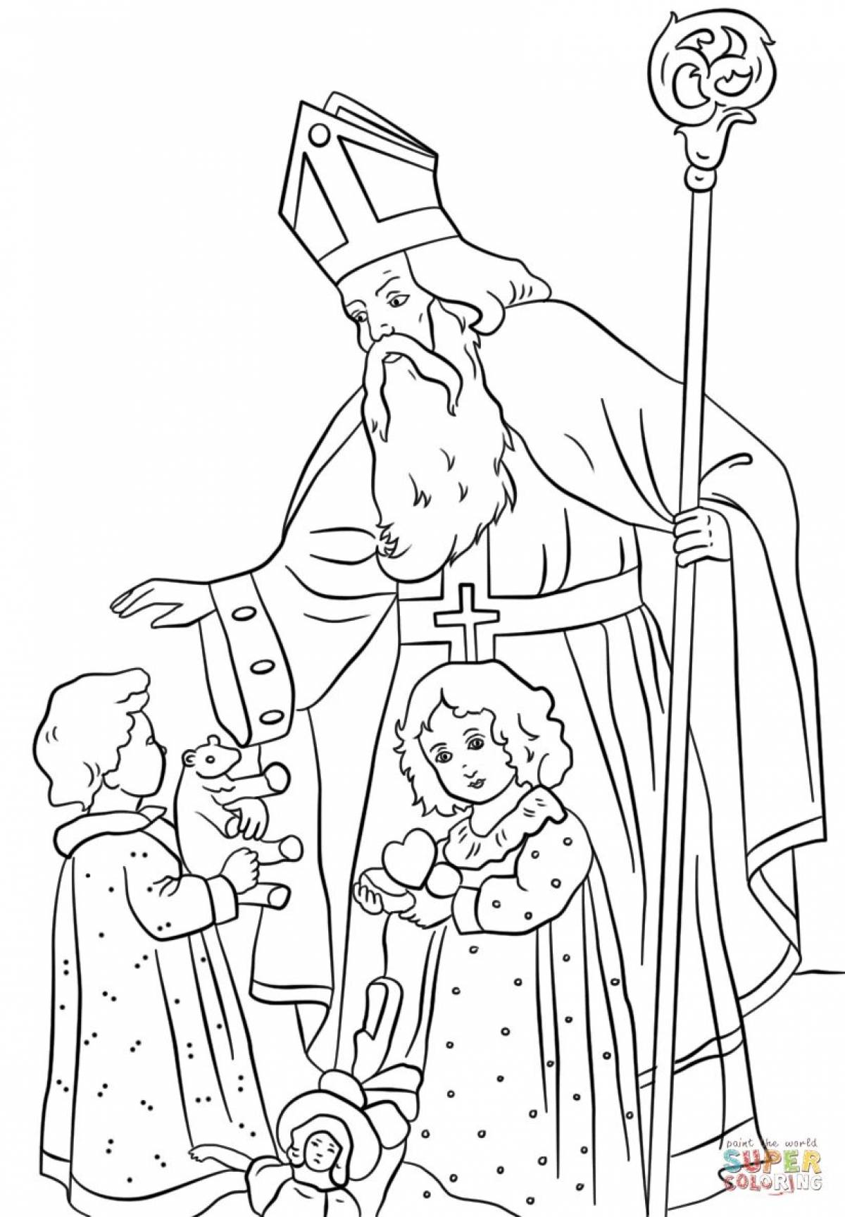 Coloring page brave nikolay