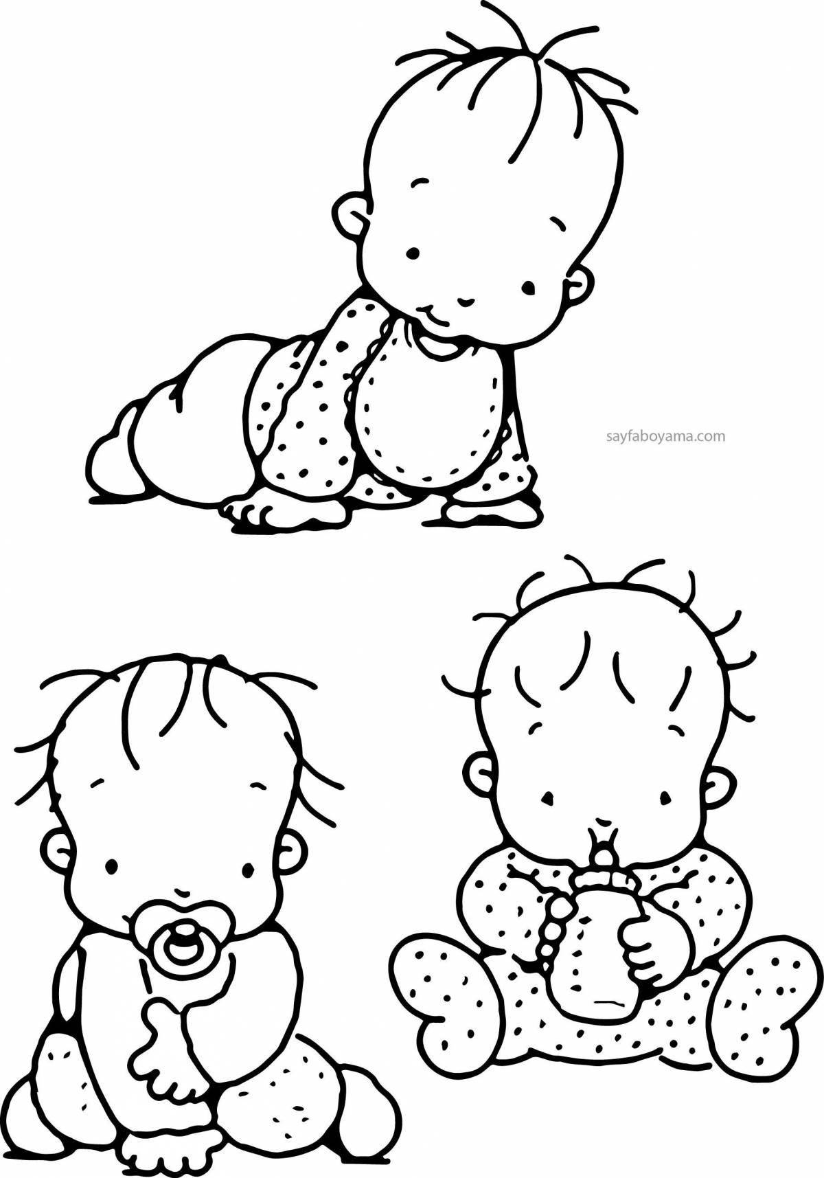 Coloring page charming lyalechka