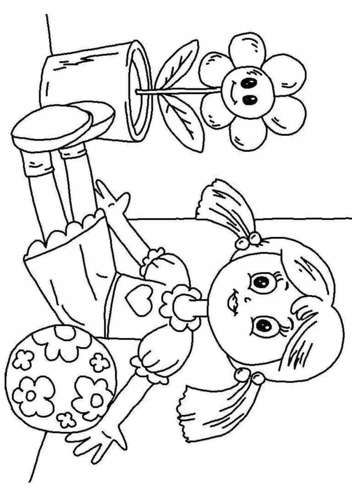 Coloring page bizarre lyalechka