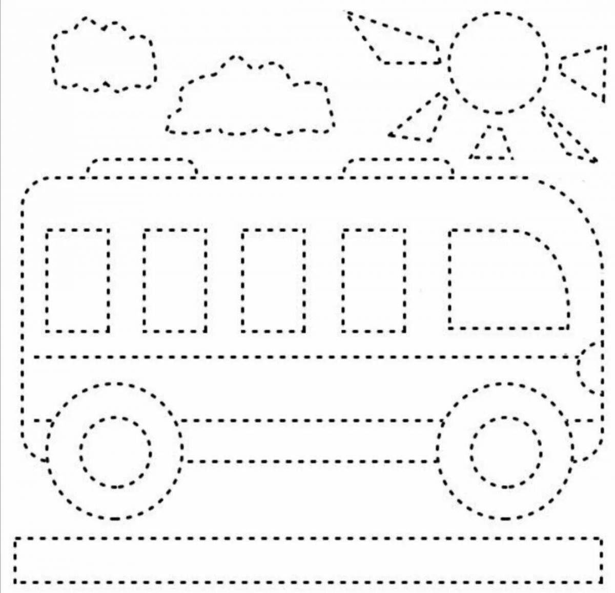 Color frenzy coloring page dotted lines