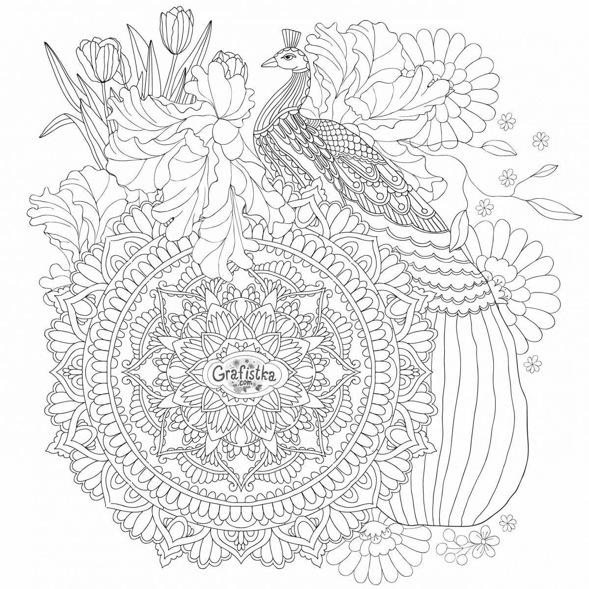 Inspirational coloring book for peace of mind