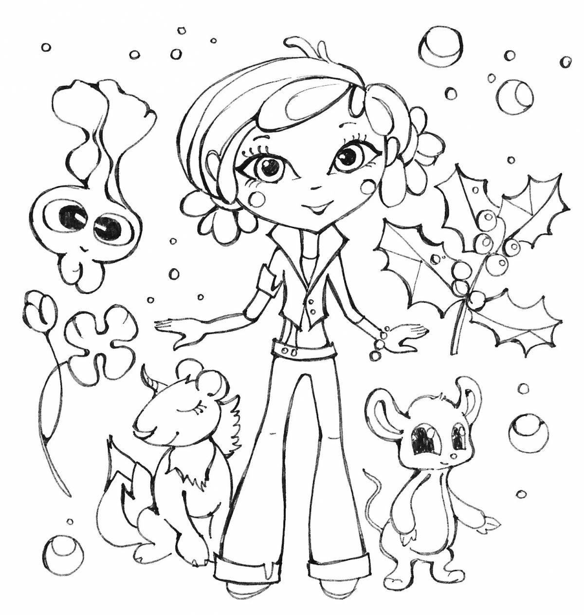 Charon adorable coloring page
