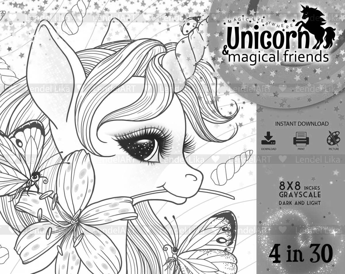 Игристая страница раскраски лика лендел