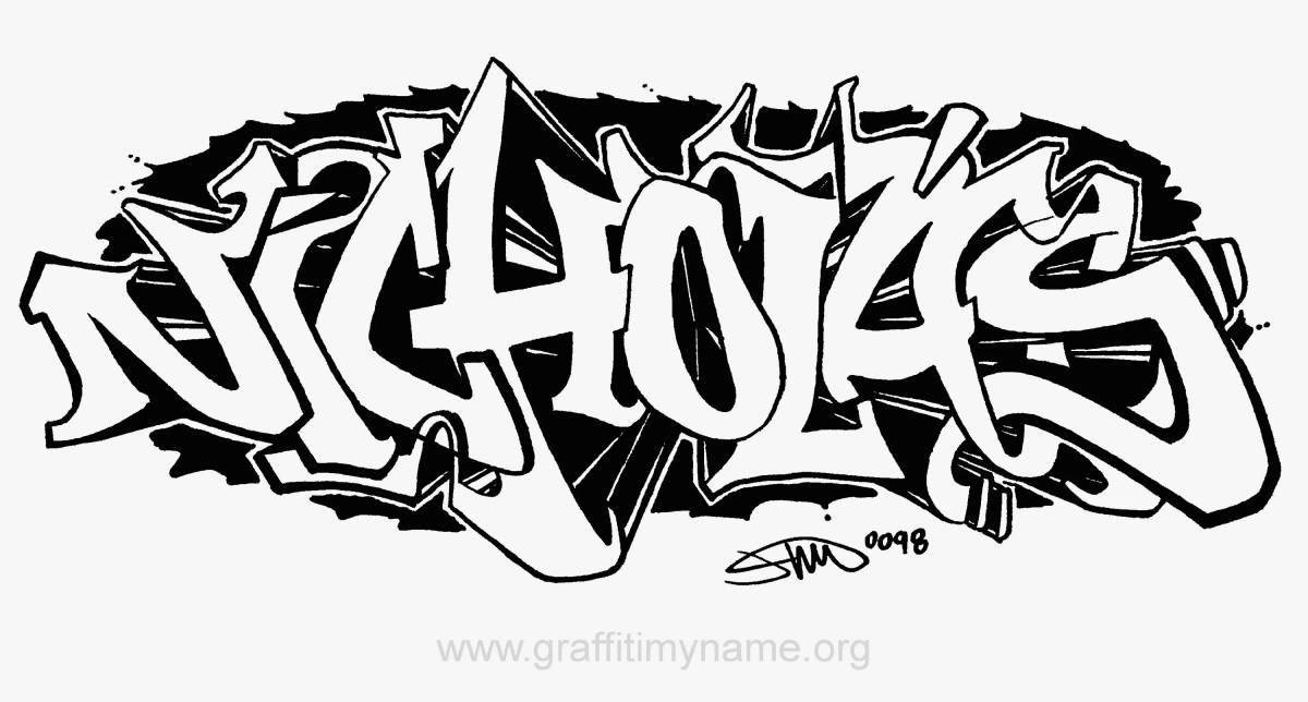 Bold graffiti drawing