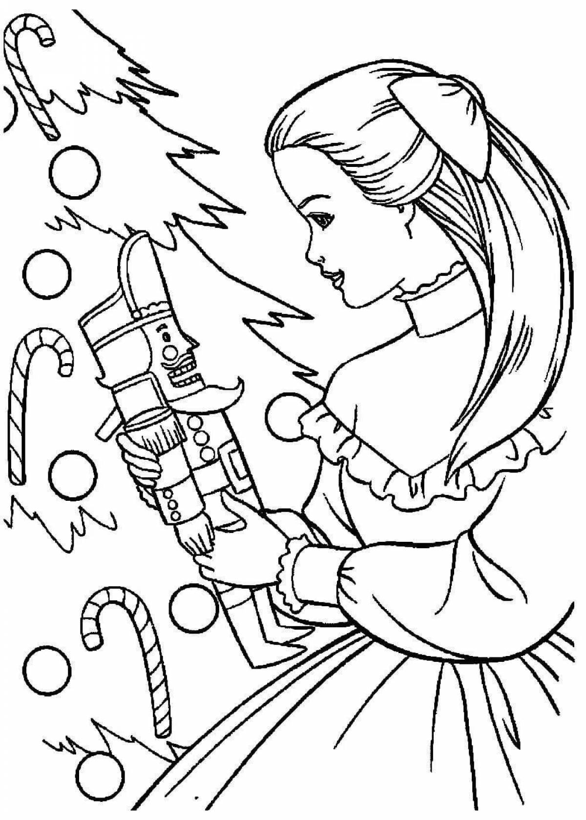 Nutcracker dazzling coloring book