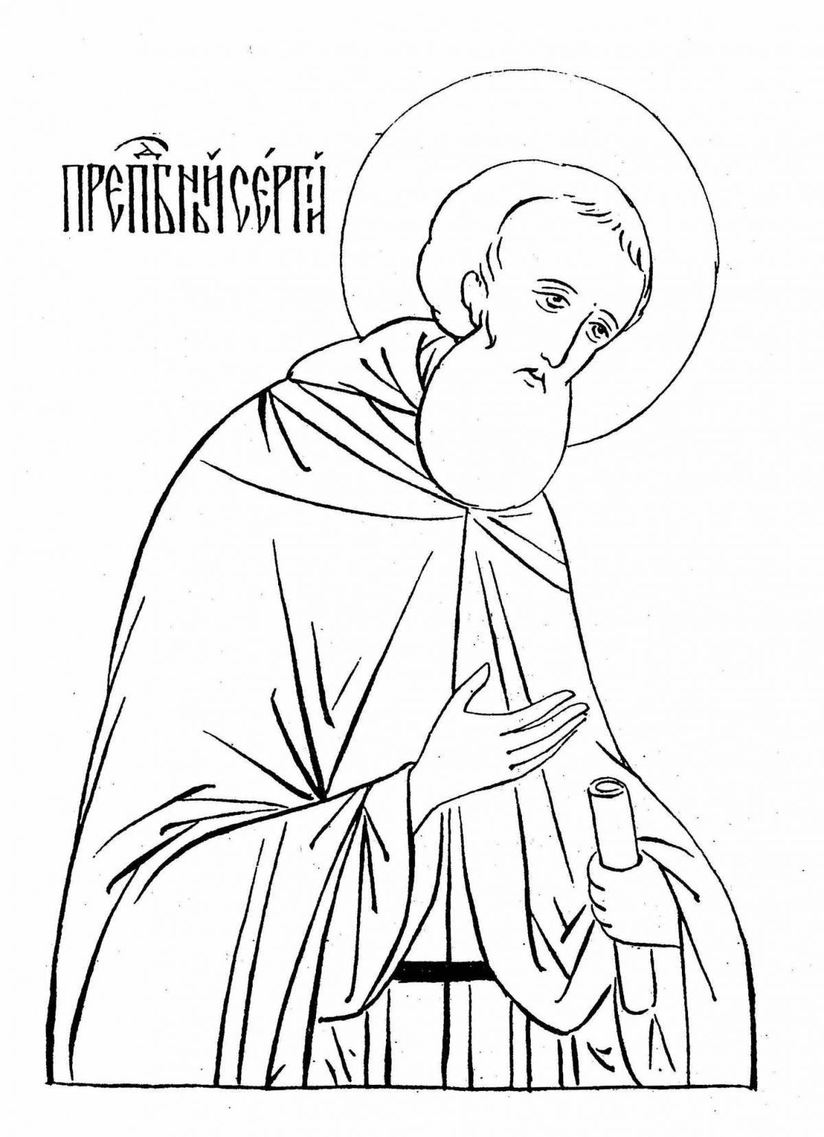 Coloring page captivating Seraphim of Sarov