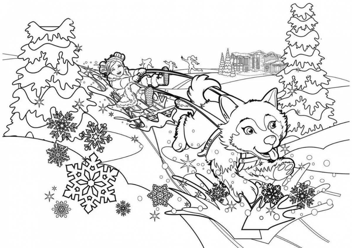Coloring page funny kitty orman
