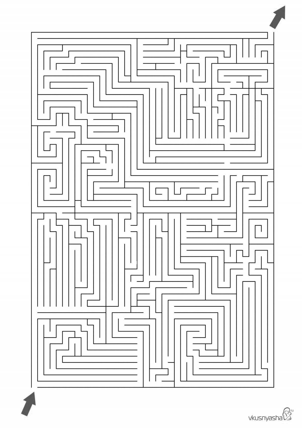 Puzzles-mazes-coloring pages