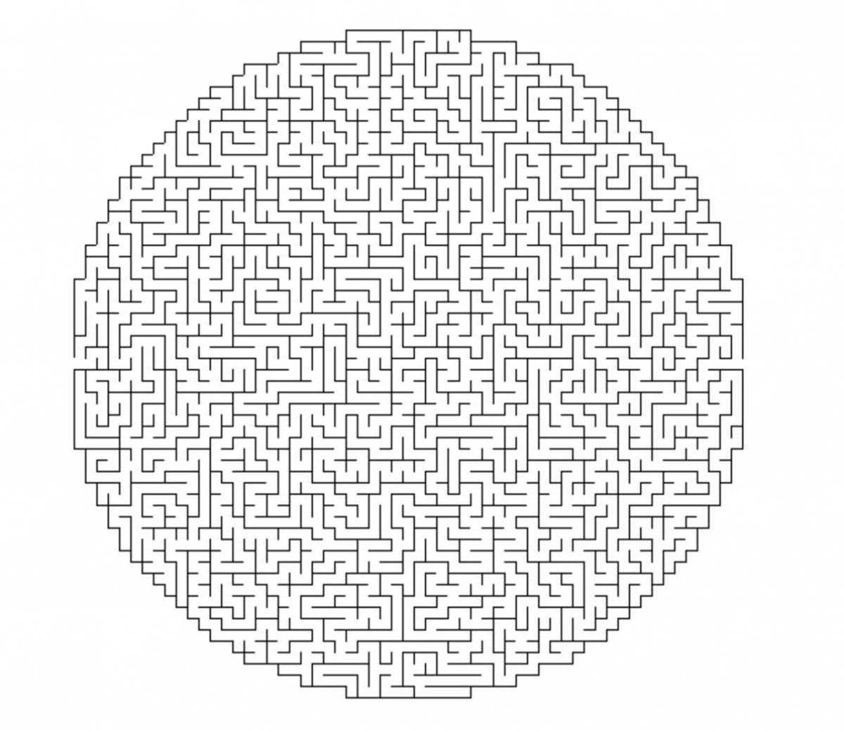 Maze coloring puzzles