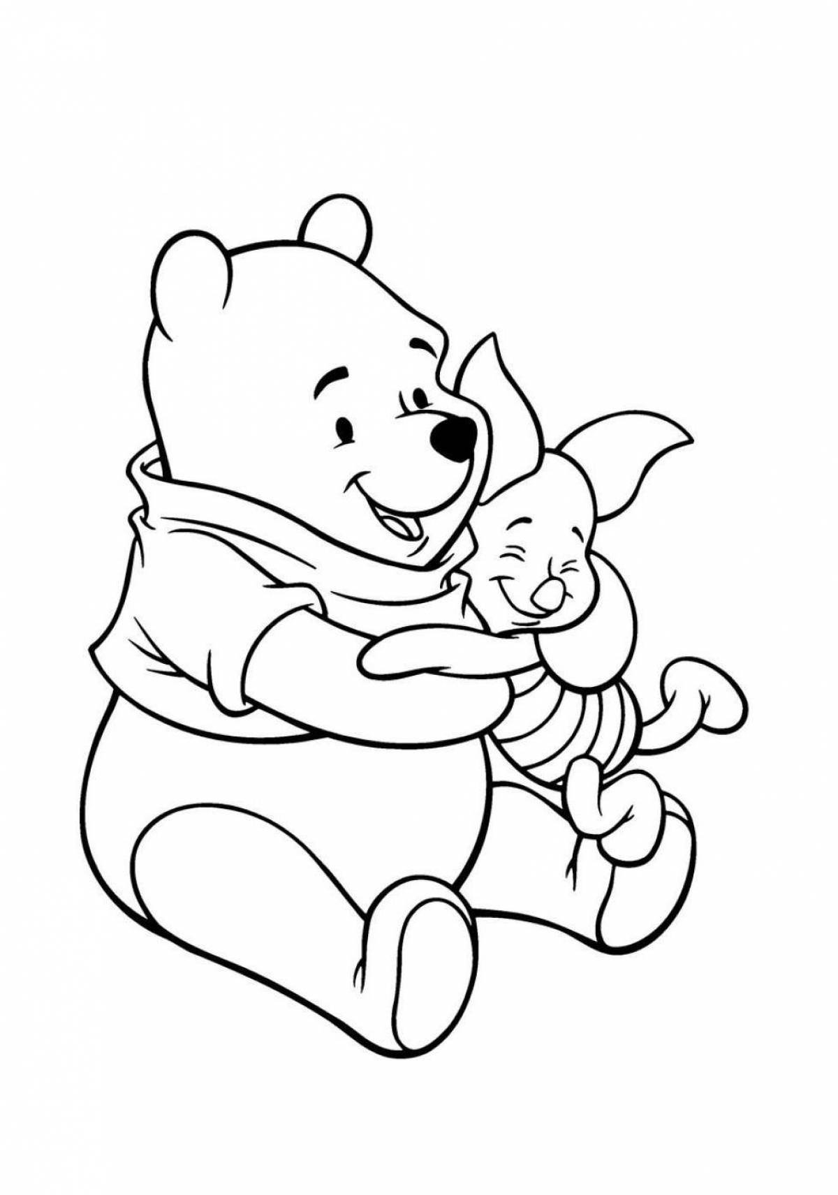 Coloring page charming winnie the pooh