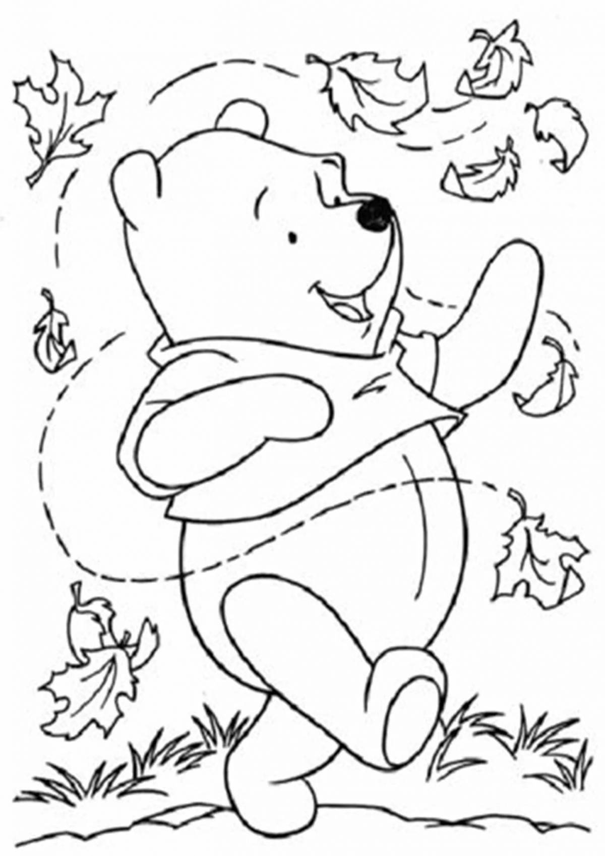 Coloring bright winnie the pooh