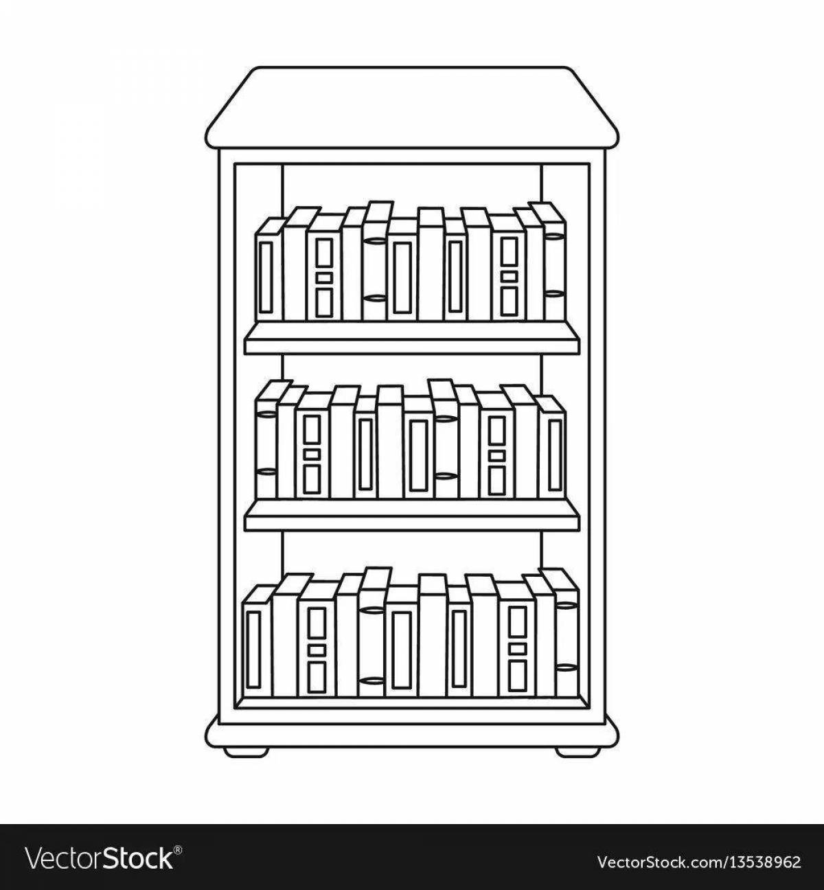 Coloring book royal bookshelf