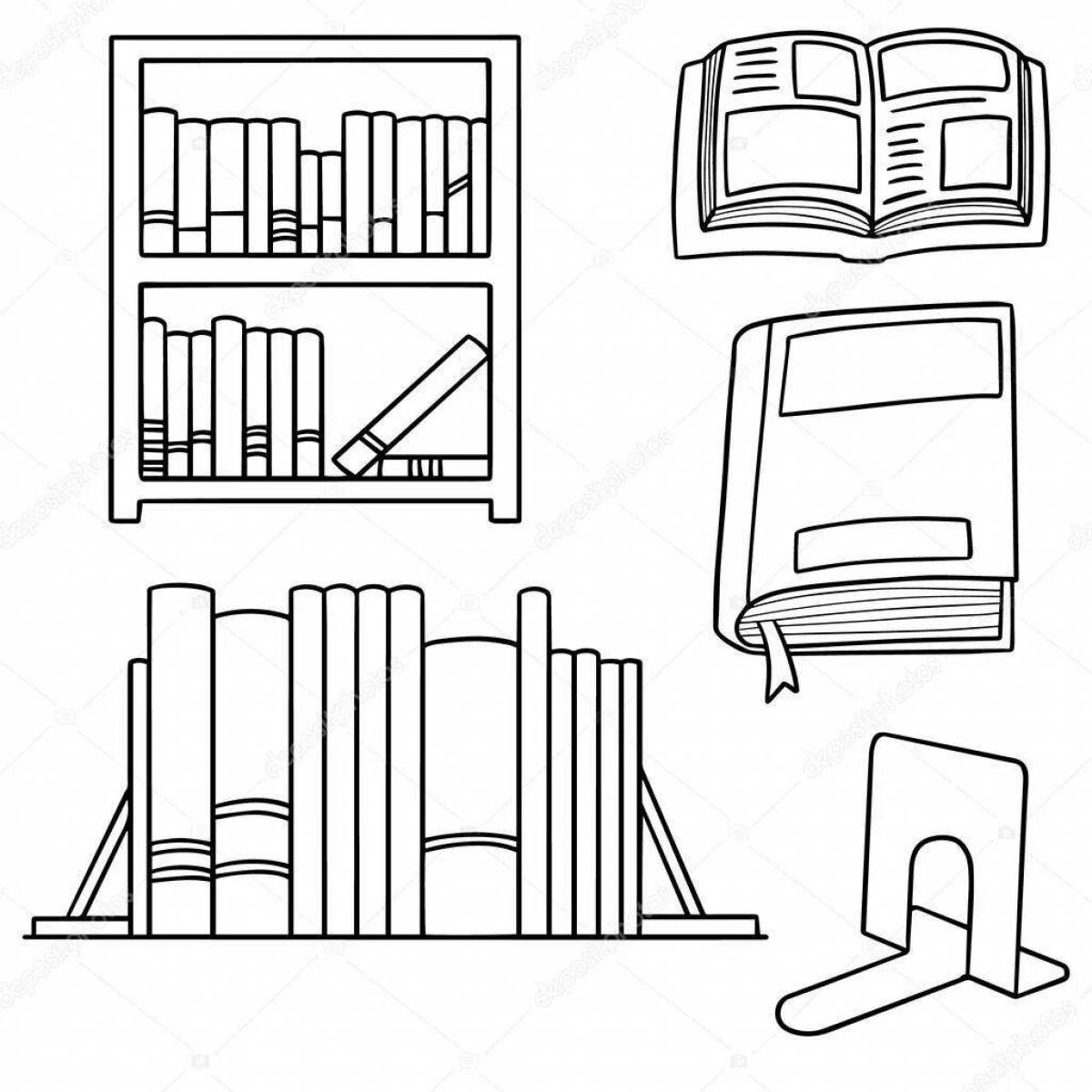 Gorgeous bookshelf coloring